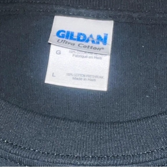 Gildan Black T-Shirt with White Skull Vex Con Graphic - Picture 3 of 3